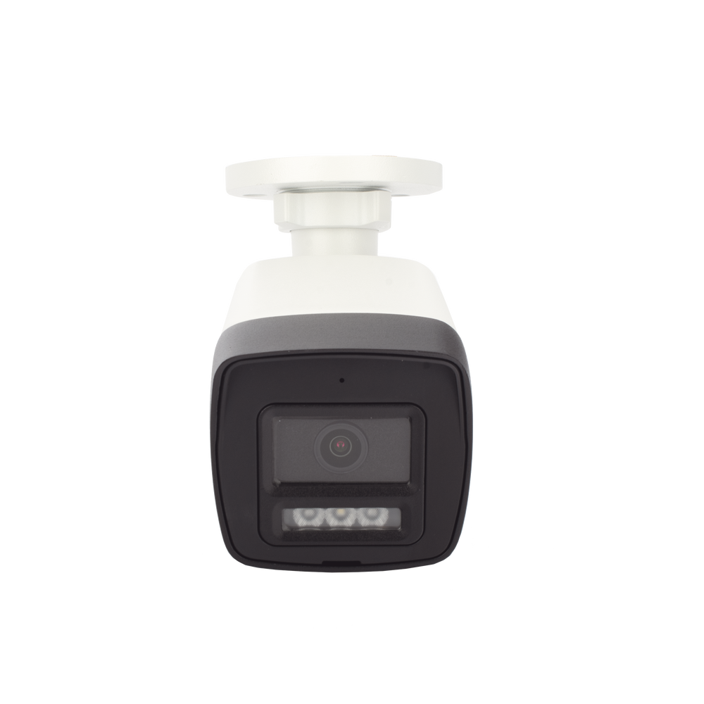 [Audio Bidireccional + Dual Light + ColorVu] Bala TURBOHD 2 Megapixel (1080p) / Lente 2.8 mm / 30 mts IR EXIR + 20 mts Luz Blanca / Micrófono y Bocina Integrado / Exterior IP67 / Metal / dWDR