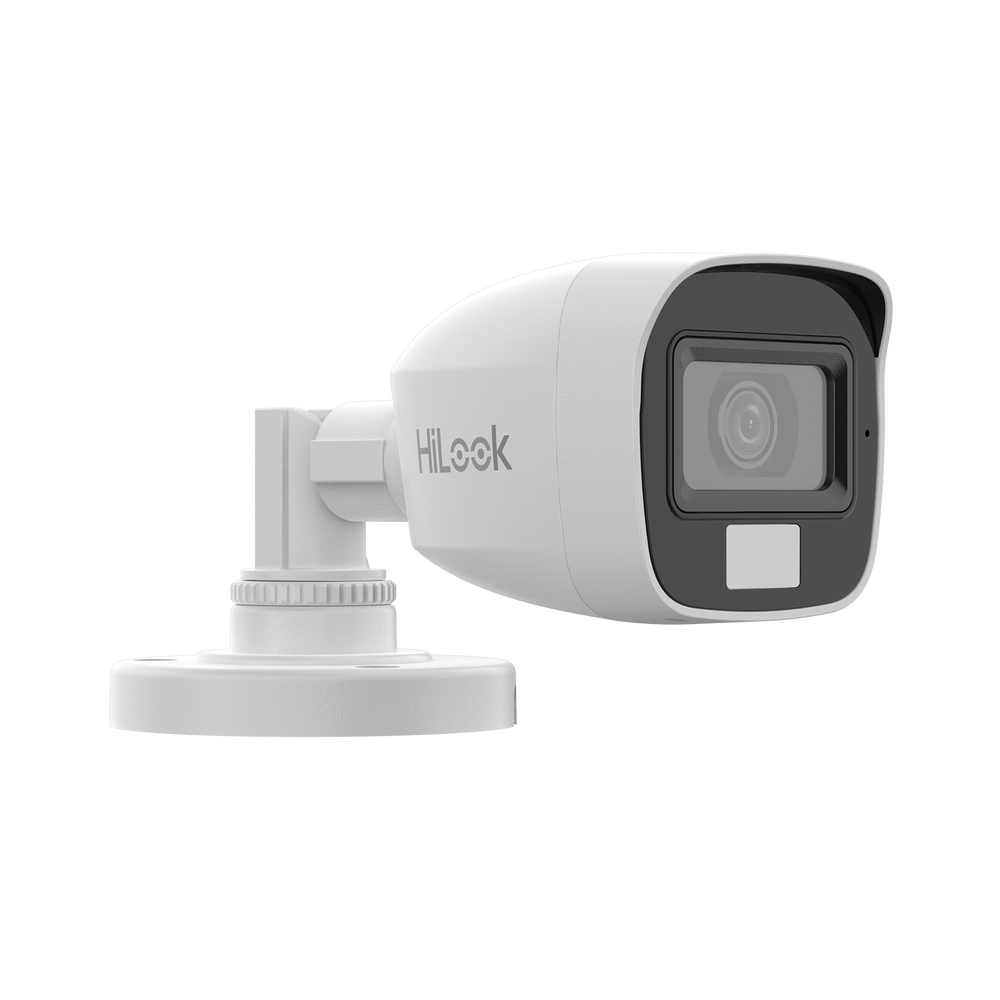 [Dual Light + ColorVu] Bala TURBOHD 3K megapixel / 20 mts IR + 20 mts luz blanca / Lente 2.8 (105° de Visión) / Exterior IP66 / Audio por Coaxitron / TVI-AHD-CVI-CVBS / Metal  / Smart-Hybrid light