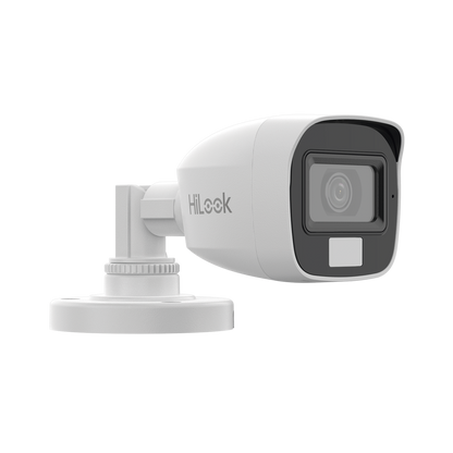 [Dual Light + ColorVu] Bala TURBOHD 3K megapixel / 20 mts IR + 20 mts luz blanca / Lente 2.8 (105° de Visión) / Exterior IP66 / Audio por Coaxitron / TVI-AHD-CVI-CVBS / Metal  / Smart-Hybrid light