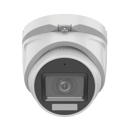 [Dual Light + ColorVu] Turret TURBOHD 2 megapixel / 30 mts IR + 20 mts luz blanca/ Lente 2.8 (100° de Visión) / Exterior IP66 / Audio por Coaxitron / TVI-AHD-CVI-CVBS / Metal / Smart-Hybrid Light