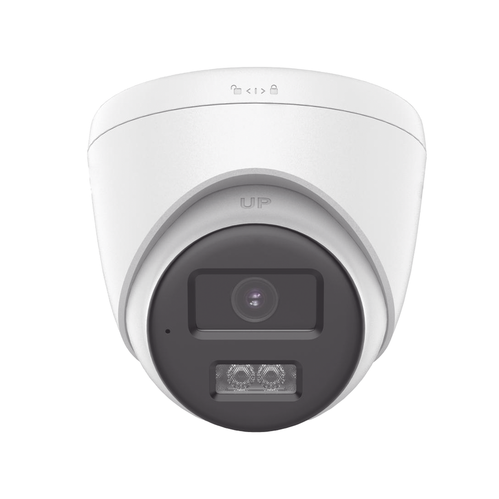 [Audio Bidireccional + Dual Light + ColorVu] Turret TURBOHD 2 Megapixel (1080p) / Lente 2.8 mm / 40 mts IR EXIR + 40 mts Luz Blanca / Micrófono y Bocina Integrado / Exterior IP67 / dWDR