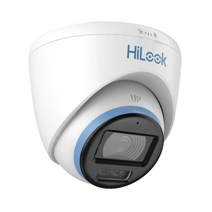 [Dual Light + ColorVu] Turret TurboHD 3K / 5 Megapixel / Lente 3.6 mm / 40 mts IR EXIR + 40 mts Luz Blanca / Micrófono Integrado / Exterior IP67 / dWDR