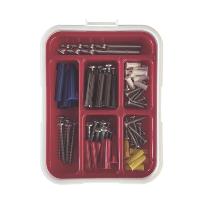 Kit para Sistemas de Fijación en Concreto, Taquetes con doble expansión y guía incluida para fácil instalación (104 piezas)