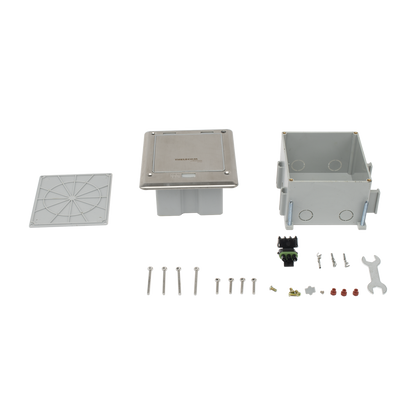 Caja de Piso con Contacto Eléctrico (Duplex), Resistente al Agua, IP66 (Con Tapa Cerrada) (11000-53201)