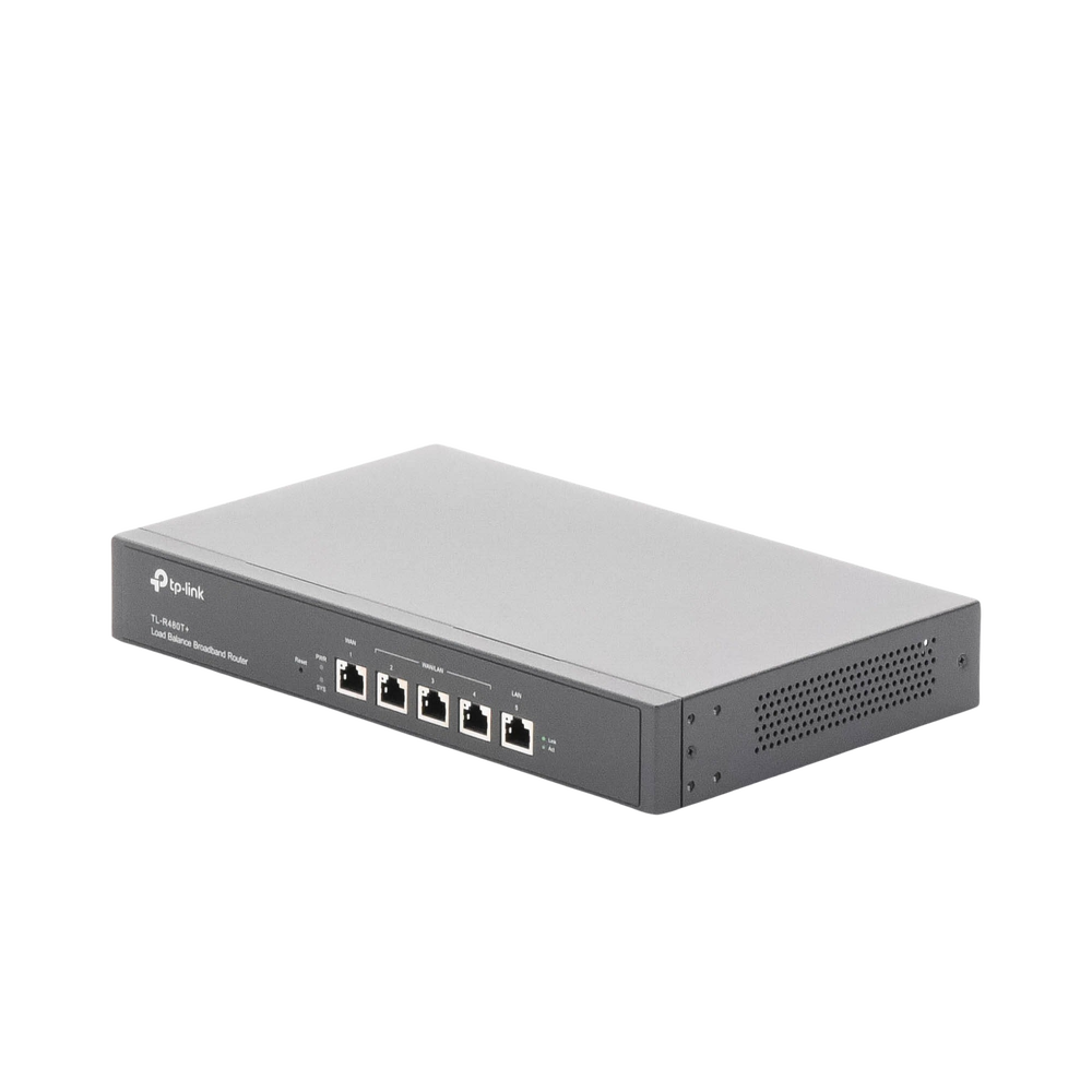 Router Balanceador de Carga Multi-Wan, 1 puerto LAN 10/100 Mbps, 1 puerto WAN 10/100 Mbps, 3 puertos Auto configurables LAN/WAN, Sesiones Concurrentes 30,000 para Negocios Pequeños y Medianos