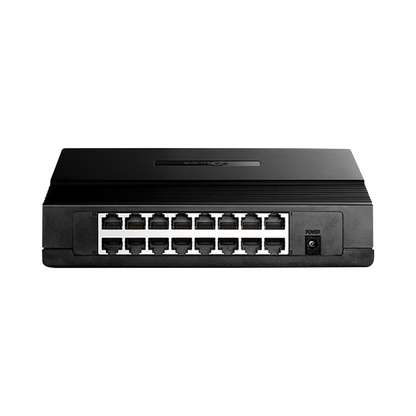 Switch no administrable de 16 puertos 10/100 Mbps para escritorio