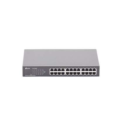 Switch no administrable de 24 puertos 10/100 Mbps para escritorio/rack