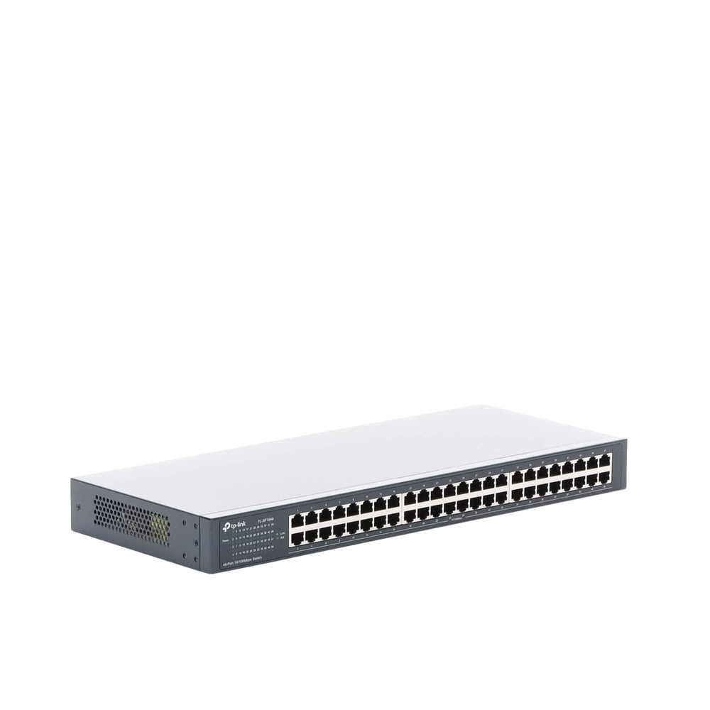 Switch no administrable de 48 puertos 10/100 Mbps para montaje en rack