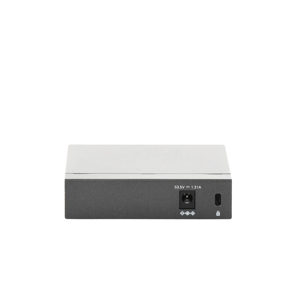 Switch Escritorio No Administrable de 5 puertos 10/100/1000 Mbps / Con 4 puertos PoE 802.3af/at de hasta 65 W / PoE Extendido hasta 250 metros