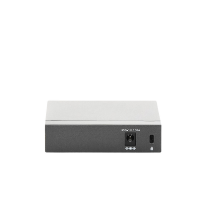 Switch Escritorio No Administrable de 5 puertos 10/100/1000 Mbps / Con 4 puertos PoE 802.3af/at de hasta 65 W / PoE Extendido hasta 250 metros