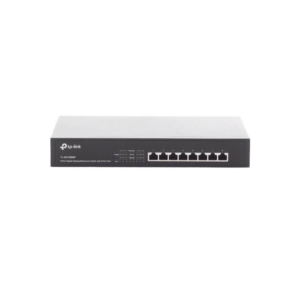 Switch Gigabit PoE+ no administrable de 8 puertos 10/100/1000 Mbps, para escritorio