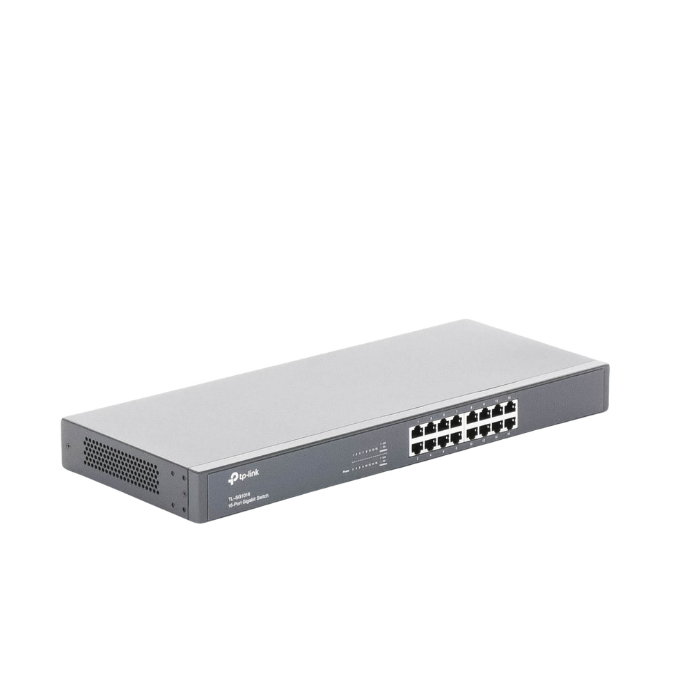 Switch Gigabit no administrable de 16 puertos 10/100/1000 Mbps para rack
