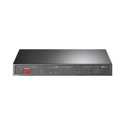 Switch PoE+ No Administrable De Escritorio 10 Puertos / 8 puertos 10/100/1000 Mbps PoE af/at Inteligiente / Presupuesto 123 W / Modo Extendido hasta 250 metros