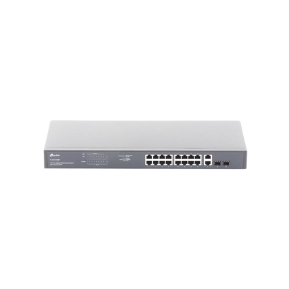 Switch no administrable de 16 puertos 10/100/1000Mbps y PoE af/at, 2 puertos SFP hasta 250W.