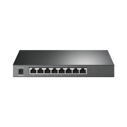 Switch Omada / 8 Puertos Gigabit  / 4 Puertos PoE+ 802.3at/af / Presupuesto PoE 62 W / 30 W por Puerto / Gestión Cloud Omada / L3 Static Routing / Sin Ventilador / Metal