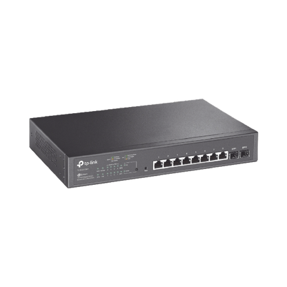 Switch PoE JetStream SDN Administrable 8 puertos 10/100/1000 Mbps + 2 puertos SFP, 8 puertos PoE, 150W, administración centralizada OMADA SDN
