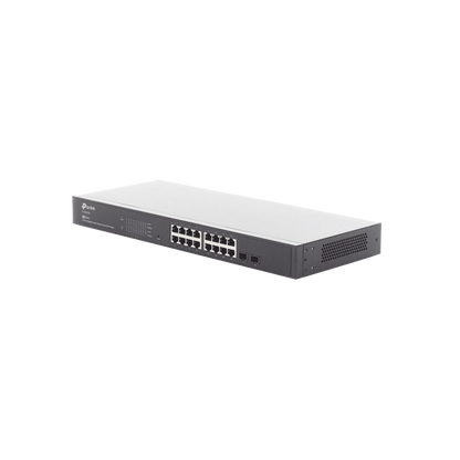 Switch Omada SDN Administrable / 16 puertos Gigabit y 2 puertos SFP / Funciones sFlow, QinQ y QoS / Administración centralizada OMADA
