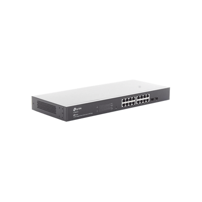 Switch Omada SDN Administrable / 16 puertos Gigabit y 2 puertos SFP / Funciones sFlow, QinQ y QoS / Administración centralizada OMADA