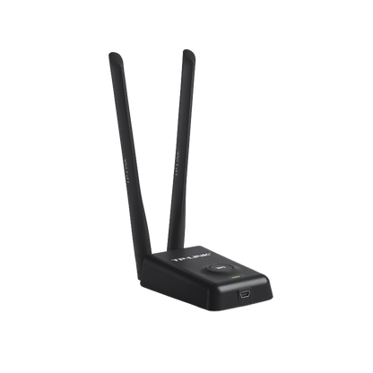 Adaptador de alta potencia USB  inalámbrico/ WiFi N 300 Mbps / Frecuencia de 2.4 GHz / 2 Antenas Externas de 5 dBi / Compatibilidad Windows y Linux