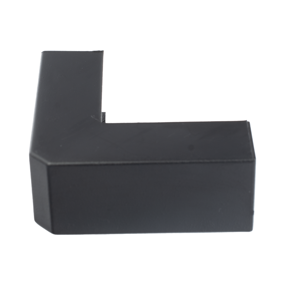 Esquinero Exterior Color Negro de PVC Auto Axtinguible, Para Canaleta TMK-1720-N-CC (5210-02003)