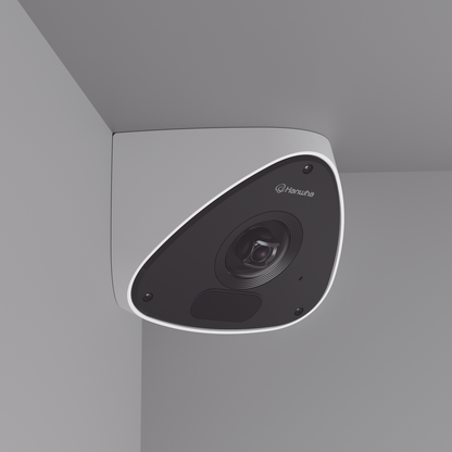 Cámara IP Antivandálica 3MP para Esquina con IA / Lente 2.39 mm 128° / H.265 & WiseStream II / Exterior IP66 / IK10+ / PoE