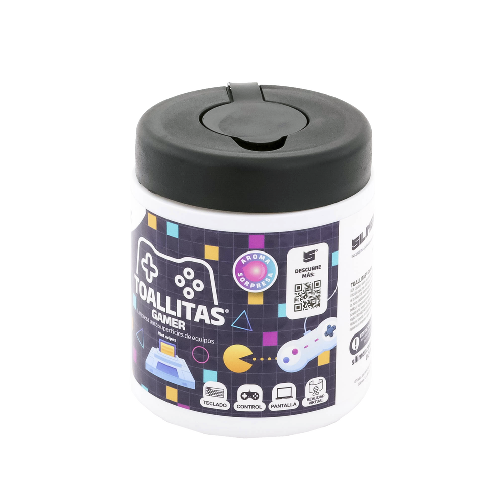 Toallitas Gamers, Excelente Opci�n Para Gamers Que Buscan Mantener Sus Consolas y Accesorios en Perfecto Estado, Libres de Suciedad y Protegidos Contra Bacterias