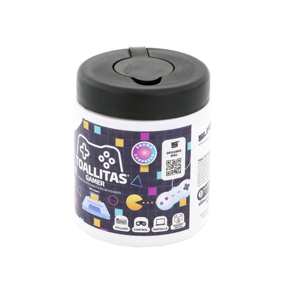 Toallitas Gamers, Excelente Opci�n Para Gamers Que Buscan Mantener Sus Consolas y Accesorios en Perfecto Estado, Libres de Suciedad y Protegidos Contra Bacterias