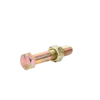 Paquete de 6 Tornillos Grado 5 con Tuercas Tropicalizadas de 3/8" x 2".