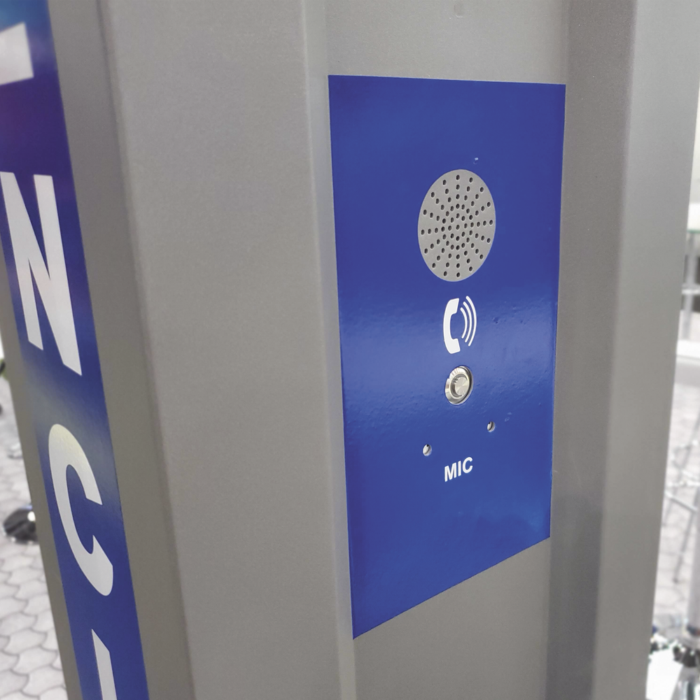 Gabinete tipo Torre para Sistema de Alerta  Mediante Equipo Fanvil I12-N-01P y estrobo (No incluidos).