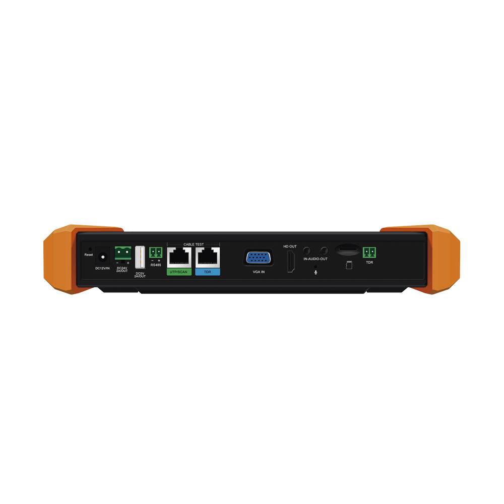 Tester Profesional Multifunción | Pantalla Táctil 7" | Láser Integrado | Cámara Integrada | Prueba IP/HD Coaxial | 4K/8K | H.265/H.265 | ONVIF | WiFi | Analizador de Cable | Medidor de Potencia Óptica y Red | TDR |