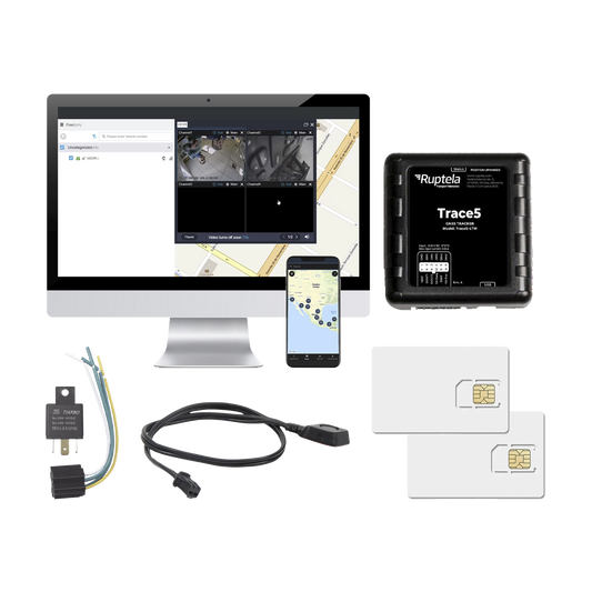 Kit de Localizador Vehicular 2G y 4G/ Rastreo / Conducción eficiente / Deteccion de Jammer / Registro de conductores / Relay + Botón de pánico + EPCOMGPSANUAL + SIM500MB2Y