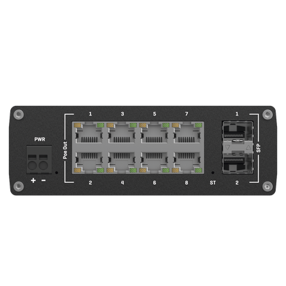 Switch Industrial Administrable L2, 8 puertos PoE 802.3af/at, Soporta Profinet