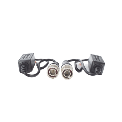 Kit de Transceptores (Baluns) para EXTERIOR TurboHD Hasta 4K HD-TVI / HD-CVI / AHD / CVBS / COAXITRON / AUDIO POR COAXITRON  / Menu OSD / CONECTORES 100% COBRE / Con Cable RF Blindado. Distancia de hasta 200 m en 4K. Calidad PREMIUM