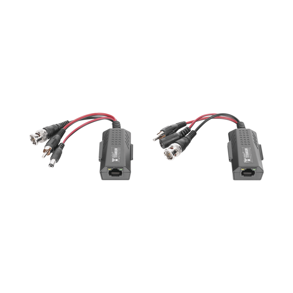 Kit de transceptores activos, envía alimentación 12V/24Vcc/AC, video y audio a una distancia de hasta 150 m en 4K para aplicaciones de video por UTP Cat 5e / 6 en alta definición.