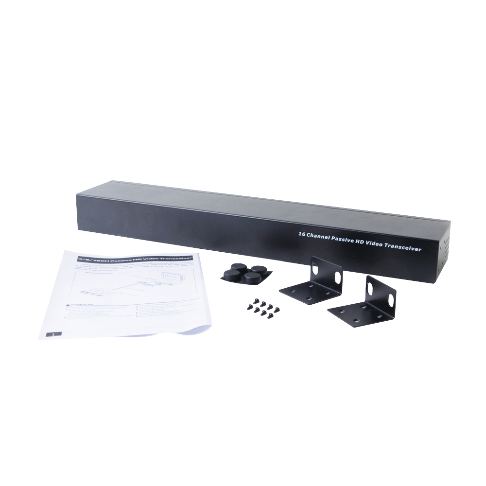 (TRANCEPTOR) RECEPTOR DE VIDEO PASIVO DE 16 CANALES / Resolución 4K / Compatible con cable UTP Cat 5e/6 / Compatible con HD-TVI/CVI/AHD/CVBS / TODO INCLUIDO PARA RACK / Protección Interconstruida contra sobretensión.