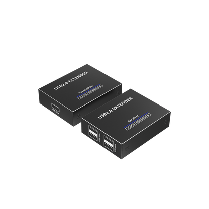 Kit EXTENSOR USB 2.0 de 4 Puertos para Distancias de Hasta  150 m | Soporta USB 2.0, USB 1.1 y USB 1.0 | UTP Cat 5e/6/6a/7 | Soporta Switch Gigabit | Ideal para Cámaras WEB, Impresoras, Escáner, Memorias, Mouse, etc.
