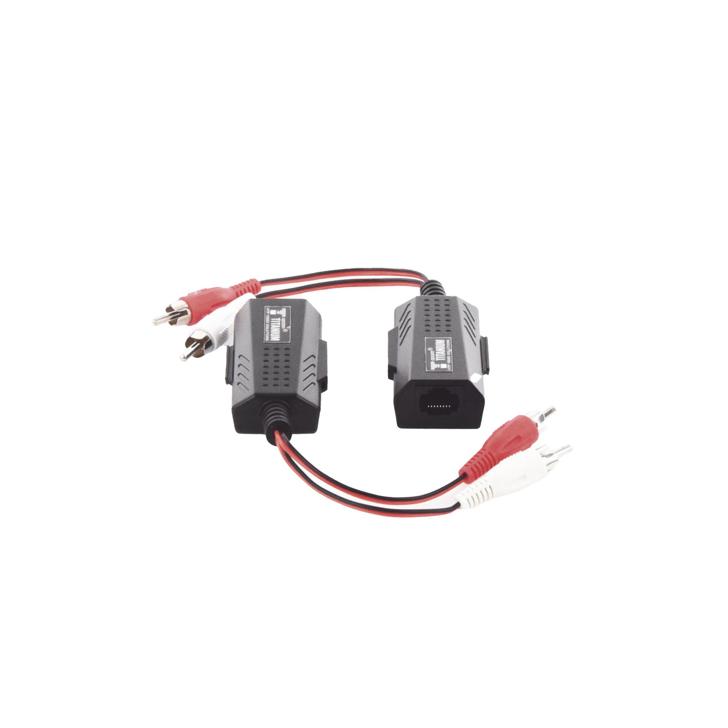 Balun Extensor de Audio Analogo Estereo RCA a RJ45 / Distancia 800 Metros (2625 Pies) / Cable CAT5-6 / Conector 100% Cobre / Protección TVS, Calidad Premium