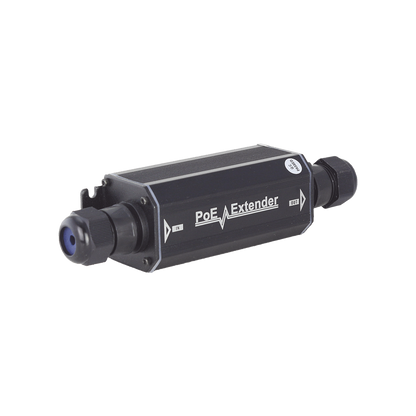 Extensor PoE / 100 Metros / Intemperie (IP66) /  60 Watts / 1 Puerto de Entrada  / 1 Puerto de Salida PoE / No requiere alimentación.