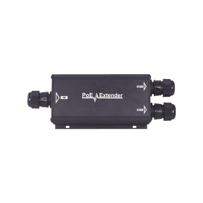 Extensor PoE/ 100 Metros / Intemperie (IP66) / 60 Watts / 1 puerto @ 2 salidas a 30 W  / No requiere fuente de alimentación adicional