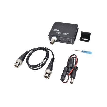 (TRANSCEPTOR) RECEPTOR DE VIDEO ACTIVO DE LARGO ALCANCE /  400 Metros con RECEPTOR ACTIVO TT4501T / Resolución 2 MP / Compatible con cámaras HD-TVI/CVI/AHD/CVBS / Protección Interconstruida contra sobretensión.