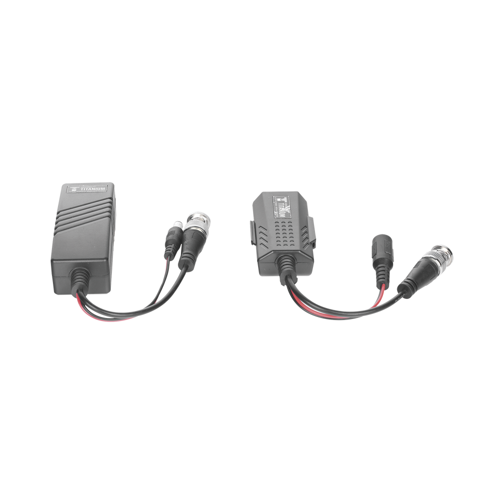Kit de transceptores activos TURBO HD. Convierte 36/24 Vcc a 12 Vcc regulados, a través de cable  UTP Cat5e / 6. Transmision de 200 m (Revisar tabla de resoluciones )