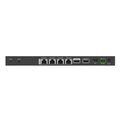 Kit Divisor y Extensor HDMI | 1x4 | Hasta 70 m |Resolución 4K @ 60 Hz |  Cat 6/6a/7 | IPCOLOR | CERO LATENCIA | Puerto S/PDIF | EDID | RS232 | Salida Loop / PoC