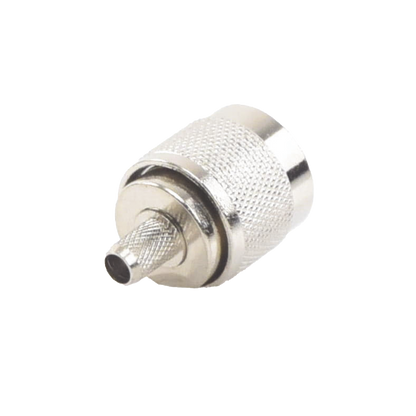 Conector N Macho para 75 Ohm de Anillo Plegable para Cable RG-59, Niquel/Oro/Teflón