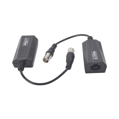 Kit EXTENSOR IP por cable CABLE COAXIAL para distancias de HASTA 200 m / REUTILIZA EL CABLEADO EXISTENTE PARA CONECTAR CÁMARAS IP / No Requiere Energía / Transmisión en Tiempo Real / Protección Contra Sobretensiones Incorporada