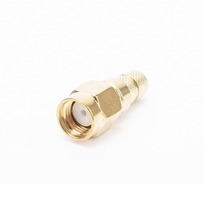 Conector SMA Macho Inverso de Anillo Plegable para Cables RG-8/X, LMR-240, 9258, Oro/ Oro/ Teflón.â€&lsaquo;
