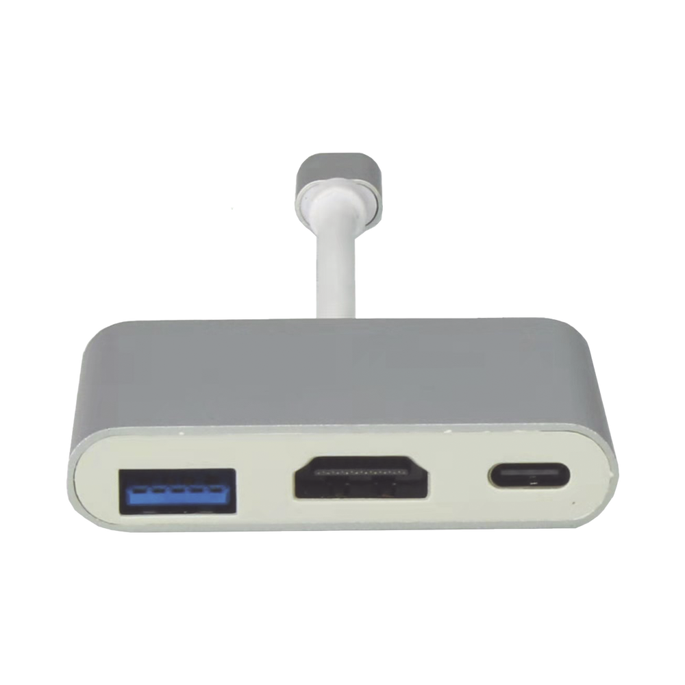 Adaptador Multipuerto USB-C 3.1 A HDMI 4K / USB 3.0 / USB – C /  Alta Velocidad de Transmisión de Datos / Admite Carga Rápida (PD) en el Puerto USB – C