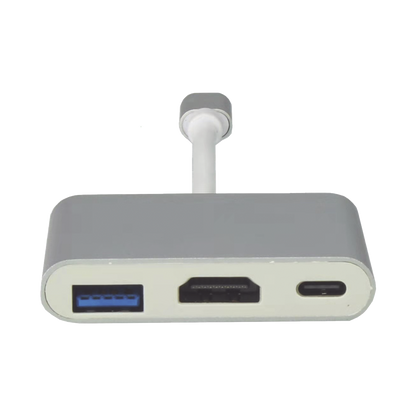 Adaptador Multipuerto USB-C 3.1 A HDMI 4K / USB 3.0 / USB – C /  Alta Velocidad de Transmisión de Datos / Admite Carga Rápida (PD) en el Puerto USB – C