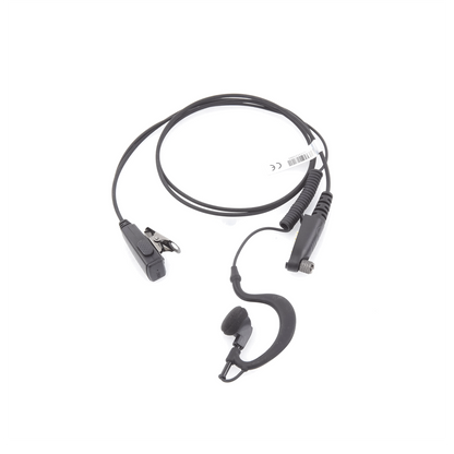 Micrófono - audífono de gancho ajustable al oído cable con resorte con conector multipin para HYTERA y TELOX