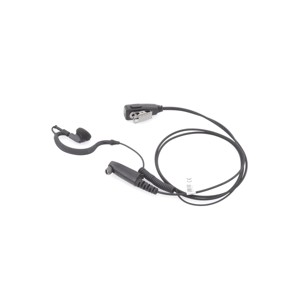 Micrófono - audífono de gancho ajustable al oído cable con resorte con conector multipin para HYTERA y TELOX
