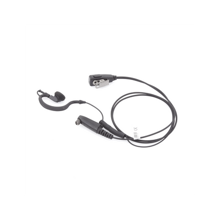 Micrófono - audífono de gancho ajustable al oído cable con resorte con conector multipin para HYTERA y TELOX